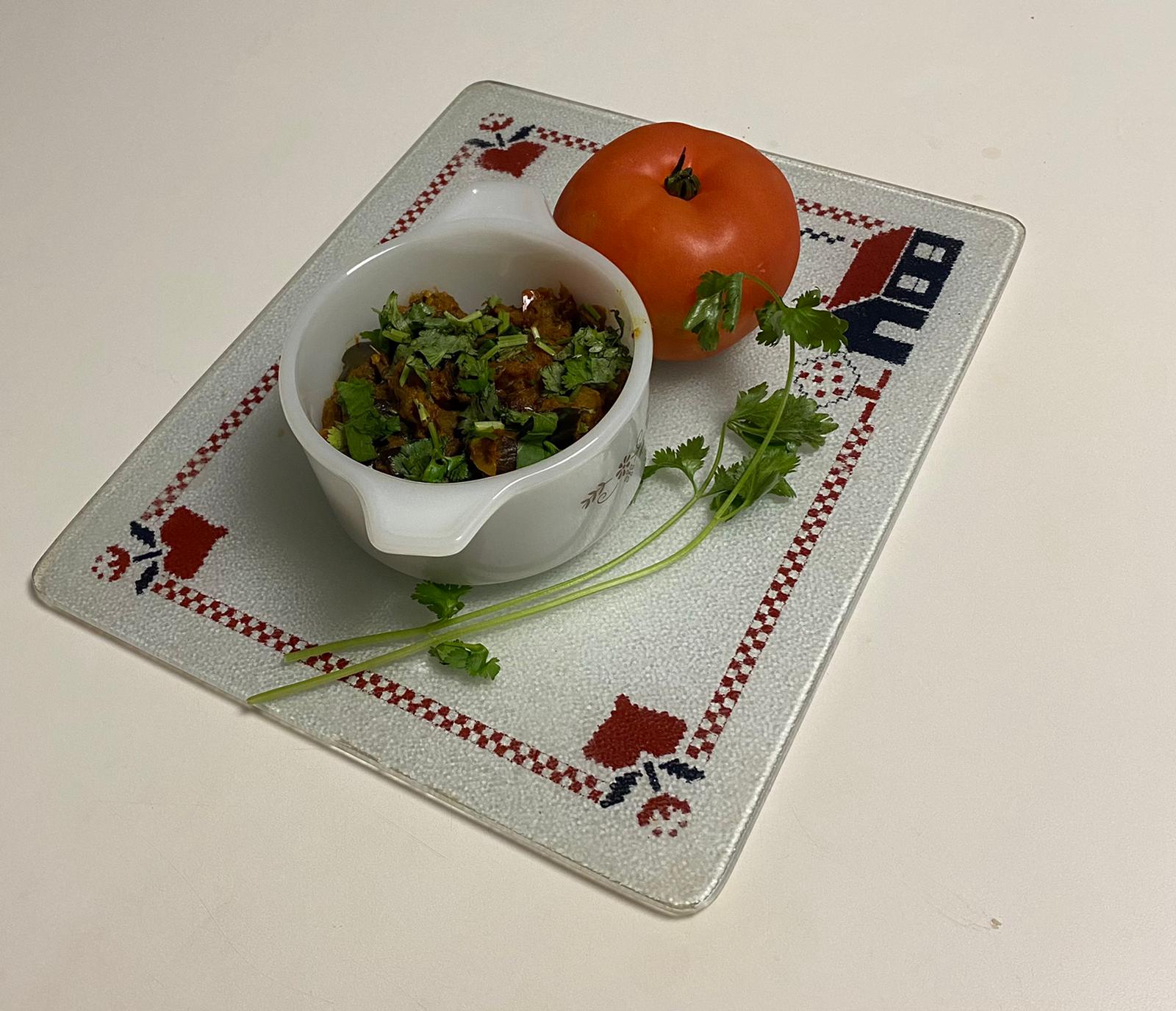 Bowl of eggplant.